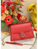 (LIKE NEW) GUCCI SOHO INTERLOCKING RED CHAIN BAG 