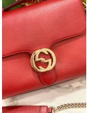 (LIKE NEW) GUCCI SOHO INTERLOCKING RED CHAIN BAG 