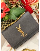 (LIKE NEW) YSL YVES SAINT KATE MEDIUM CROSSBODY BAG IN BLACK GRAINED CALFSKIN LEATHER