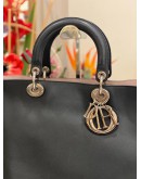 2012 CHRISTIAN DIOR DIORISSIMO BLACK CALFSKIN LEATHER LARGE TOTE BAG