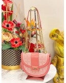COACH ALIE SADDLE CROSSBODY BAG IN SIGNATURE CANVAS IN PINK