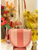 COACH ALIE SADDLE CROSSBODY BAG IN SIGNATURE CANVAS IN PINK