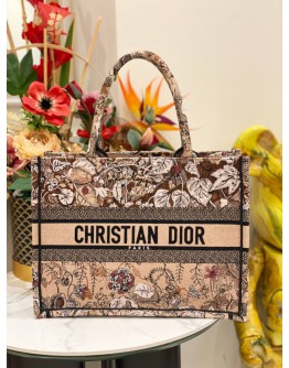 (LIKE NEW) 2022 CHRISTIAN DIOR POWER PINK JARDIN BOOK MEDIUM TOTE BAG 