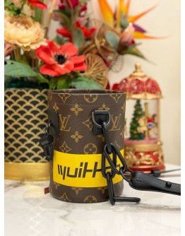 (LIKE NEW) MICROCHIP LOUIS VUITTON LIMITED EDITION MONOGRAM NANO CHALK BAG BLACK HARDWARE -FULL SET-