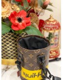 (LIKE NEW) MICROCHIP LOUIS VUITTON LIMITED EDITION MONOGRAM NANO CHALK BAG BLACK HARDWARE -FULL SET-