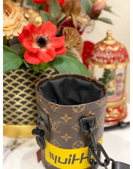(LIKE NEW) MICROCHIP LOUIS VUITTON LIMITED EDITION MONOGRAM NANO CHALK BAG BLACK HARDWARE -FULL SET-