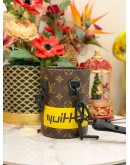 (LIKE NEW) MICROCHIP LOUIS VUITTON LIMITED EDITION MONOGRAM NANO CHALK BAG BLACK HARDWARE -FULL SET-