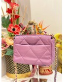 (LIKE NEW) 2020 CHANEL 19 SMALL PURPLE LAMBSKIN CC LOGO FLAP CROSSBODY BAG WITH 3 TONE HARDWARE