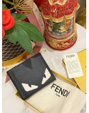 FENDI ELITE MONSTER EYES INLAY BI-FOLD WALLET IN BLACK FULL SET