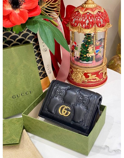 (LIKE NEW) GUCCI GG MATELASSE CARD CASE WALLET FULL SET