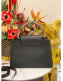 (LIKE NEW) LOUIS VUITTON BLACK CAPUCINES MM PYTHON HANDLE 