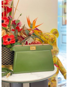 FENDI PEEKABOO ISEEU EAST-WEST TOP HANDLE NAPPA LEATHER BAG 