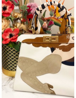 (LIKE NEW) FENDI PEEKABOO WHITE INLAY STOCKING GIRL 