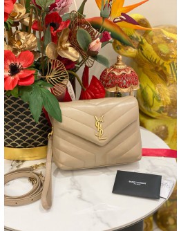 (LIKE NEW) YSL SAINT LAURENT MATELASSE CALFSKIN LEATHER TOY LOULOU CROSSBODY BAG 