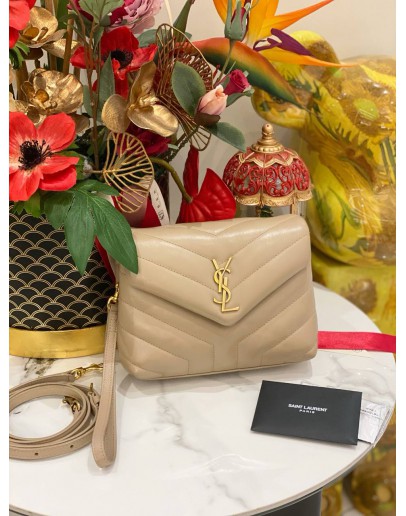 (LIKE NEW) YSL SAINT LAURENT MATELASSE CALFSKIN LEATHER TOY LOULOU CROSSBODY BAG 