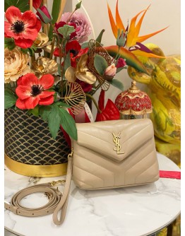 (LIKE NEW) YSL SAINT LAURENT MATELASSE CALFSKIN LEATHER TOY LOULOU CROSSBODY BAG 