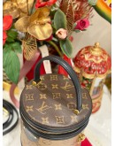 (LIKE NEW) LOUIS VUITTON CANNES IN BROWN MONOGRAM REVERSE CANVAS & BLACK CALF LEATHER