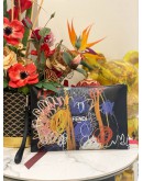 FENDI X NOEL FIELDING CLUTCH IN BLACK AND MULTICOLOR -FULL SET-