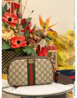 (LIKE NEW) GUCCI GG SUPREME OPHIDIA CAMERA BAG FULL SET