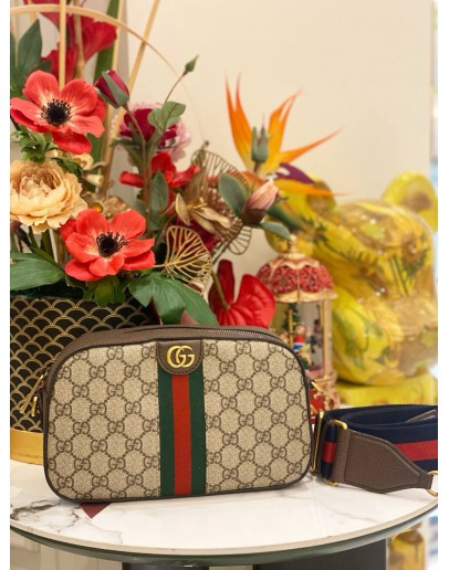 (LIKE NEW) GUCCI GG SUPREME OPHIDIA CAMERA BAG FULL SET