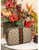 (LIKE NEW) GUCCI GG SUPREME OPHIDIA CAMERA BAG FULL SET