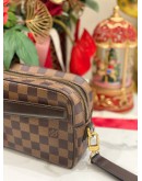 LOUIS VUITTON SAINT PAUL POCHETTE IN BROWN DAMIER EBENE CANVAS 