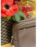 LOUIS VUITTON KALUGA CLUTCH IN DARK BROWN TAIGA LEATHER