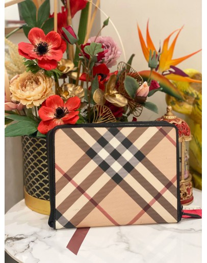 BURBERRY APPLE IPAD NOVA CHECK CANVAS CASE