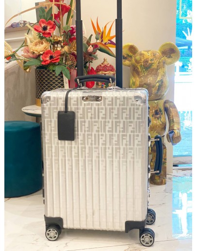 (LIKE NEW) FENDI X RIMOWA ALUMINUM CABIN CASE TROLLEY LUGGAGE