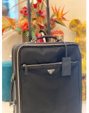 (LIKE NEW) PRADA BLACK NYLON ROLLING SUITCASE WHEELED TRAVEL BAG TROLLEY LUGGAGE