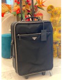 (LIKE NEW) PRADA BLACK NYLON ROLLING SUITCASE WHEELED TRAVEL BAG TROLLEY LUGGAGE
