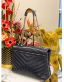 (LIKE NEW) YSL YVES SAINT LAURENT LOULOU MEDIUM QUILTED CALFSKIN LEATHER CHAIN BAG