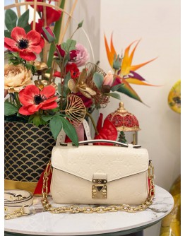 2024 MICROCHIP LOUIS VUITTON POCHETTE METIS EAST WEST CHAIN / STRAP BAG FULL SET