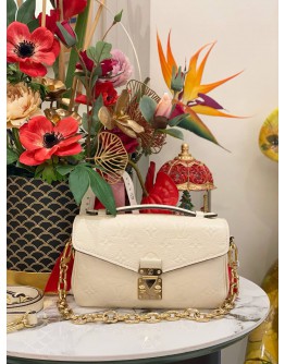 2024 MICROCHIP LOUIS VUITTON POCHETTE METIS EAST WEST CHAIN / STRAP BAG FULL SET