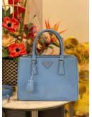 (UNUSED) PRADA MEDIUM GALLERIA DOUBLE ZIP TOTE HANDLE BAG WITH ADJUSTABLE LEATHER STRAP