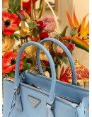 (UNUSED) PRADA MEDIUM GALLERIA DOUBLE ZIP TOTE HANDLE BAG WITH ADJUSTABLE LEATHER STRAP