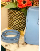 (UNUSED) PRADA MEDIUM GALLERIA DOUBLE ZIP TOTE HANDLE BAG WITH ADJUSTABLE LEATHER STRAP