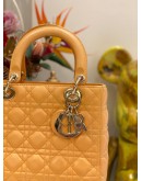 CHRISTIAN DIOR LADY DIOR MEDIUM TOP HANDLE BAG IN YELLOW