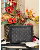 2023 LOUIS VUITTON SOFT TRUNK CROSSBODY BAG IN BLACK MONOGRAM ECLIPSE CANVAS AND COWHIDE LEATHER