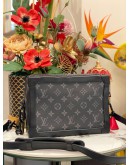 2023 LOUIS VUITTON SOFT TRUNK CROSSBODY BAG IN BLACK MONOGRAM ECLIPSE CANVAS AND COWHIDE LEATHER