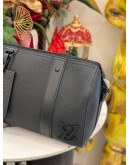 LOUIS VUITTON CITY KEEPALL IN BLACK AEROGRAM CALF LEATHER 
