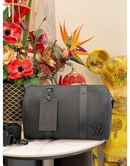 LOUIS VUITTON CITY KEEPALL IN BLACK AEROGRAM CALF LEATHER 
