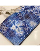 LOUIS VUITTON PORTEFEUILLE BRAZZA LONG WALLET IN MONOGRAM BLUE BANDANA