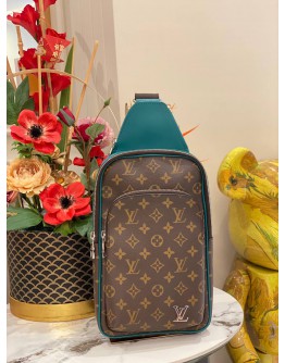 (LIKE NEW) 2024 LOUIS VUITTON AVENUE SLING-BAG IN BORNEO GREEN FULL SET