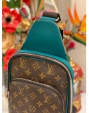 (LIKE NEW) 2024 LOUIS VUITTON AVENUE SLING-BAG IN BORNEO GREEN FULL SET
