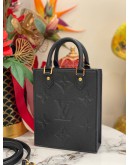 (UNUSED) LOUIS VUITTON PETIT SAC PLAT MONOGRAM EMPREINTE LEATHER BAG -FULL SET-