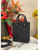 (UNUSED) LOUIS VUITTON PETIT SAC PLAT MONOGRAM EMPREINTE LEATHER BAG -FULL SET-