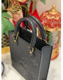 (UNUSED) LOUIS VUITTON PETIT SAC PLAT MONOGRAM EMPREINTE LEATHER BAG -FULL SET-