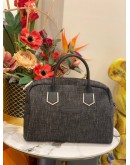 LONGCHAMP DENIM LEATHER TRIMMED HANDLE BAG