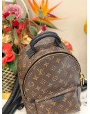 2019 LOUIS VUITTON PALM SPRINGS PM BACKPACK IN BROWN MONOGRAM CANVAS -FULL SET-